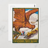 Chamonix Frankreich Vintage Reise Postkarte (Vorne/Hinten)