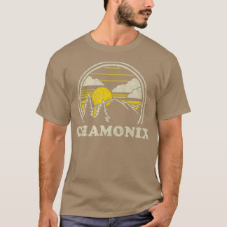 Chamonix Frankreich Vintage Wandergebiete T-Shirt