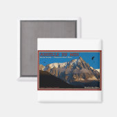 Chamonix - Gleitschirmflieger Magnet (Vorderseite/Rückseite)