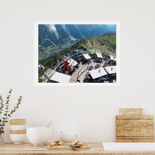 Chamonix im Tal, Französische Alpen Poster (Küche)