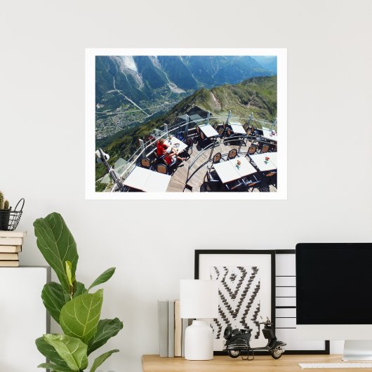 Chamonix im Tal, Französische Alpen Poster (Heimbüro)