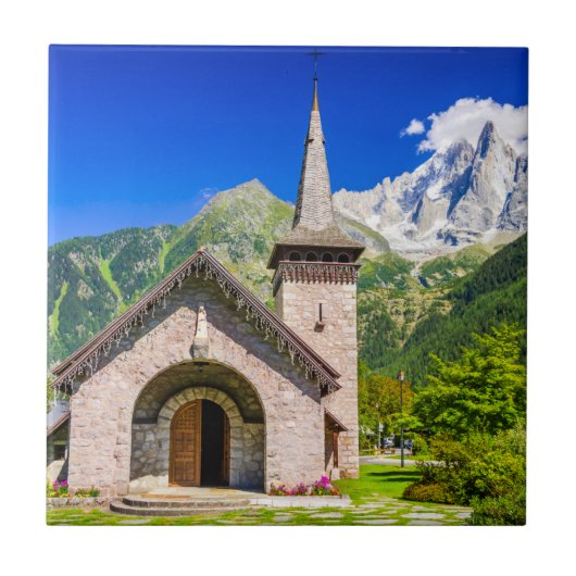 Chamonix-Kirche Fliese (Vorderseite)