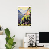 Chamonix-Martigny Schluchten Trient Vintage Reise Poster (Heimbüro)