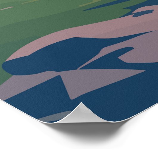 Chamonix, Mont Blan, Ski Poster (Ecke)