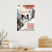 Chamonix Mont-Blanc 1910 POSTERDRUCK A5-A1 Französ Poster (Küche)