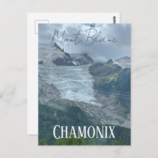 Chamonix, Mont Blanc, Alpes, Sommer Postkarte (Vorne/Hinten)