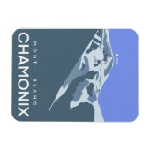 Chamonix, Mont-Blanc, digital gezeichnet, Souvenir Magnet (Horizontal)