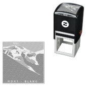 Chamonix, Mont-Blanc, digital gezeichnet, Souvenir Permastempel (Beispiel)