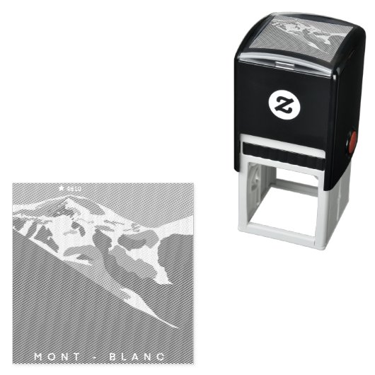 Chamonix, Mont-Blanc, digital gezeichnet, Souvenir Permastempel (Beispiel)