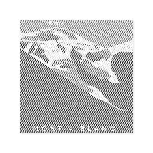 Chamonix, Mont-Blanc, digital gezeichnet, Souvenir Permastempel (Design)