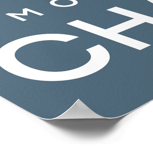 Chamonix, Mont-Blanc, digital gezeichnet, Souvenir Poster (Ecke)