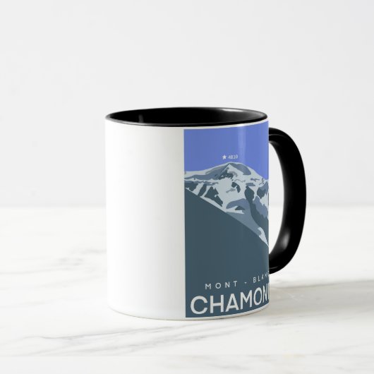 Chamonix, Mont Blanc, digitales Bild Tasse (VorderseiteRechts)