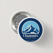 Chamonix Mont Blanc Frankreich bozeman Geschenk Button (Vorne & Hinten)