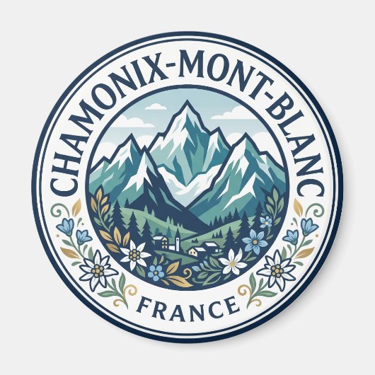 Chamonix-Mont-Blanc Frankreich Magnet (Vorne)