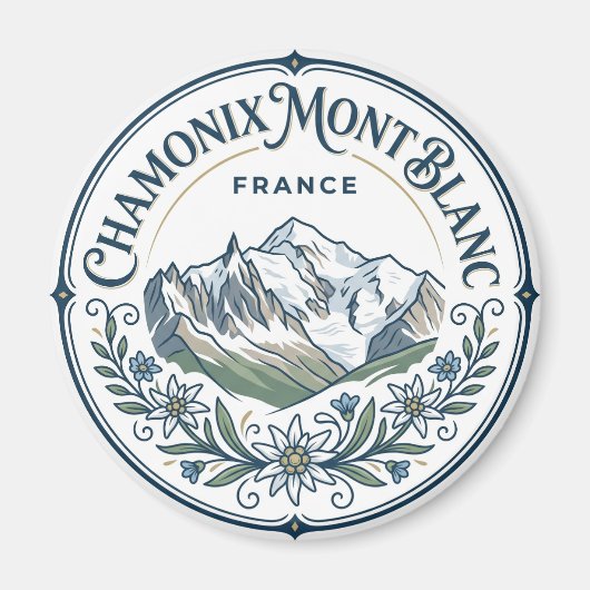 Chamonix-Mont-Blanc Frankreich Magnet (Vorne)