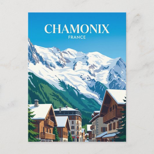 Chamonix-Mont-Blanc Frankreich Postkarte (Vorderseite)