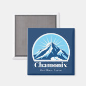 Chamonix Mont Blanc Frankreich Souvenir Magnet (Vorderseite/Rückseite)