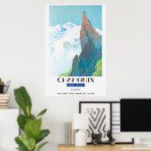 Chamonix, Mont-Blanc Frankreich, Travel Ski Poster (Heimbüro)
