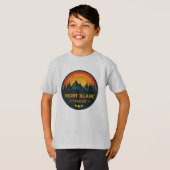 Chamonix Mont Blanc Frankreich und Italien grenzen T-Shirt (Vorne ganz)