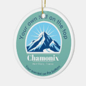 Chamonix Mont Blanc Frankreich Weihnachten Keramik Ornament (Links)