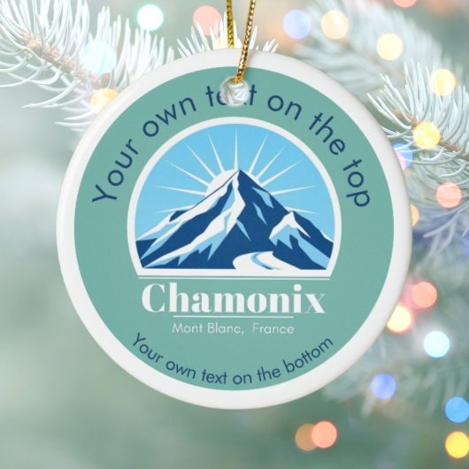 Chamonix Mont Blanc Frankreich Weihnachten Keramik Ornament