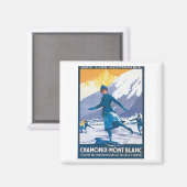 Chamonix Mont Blanc Magnet (Vorderseite/Rückseite)
