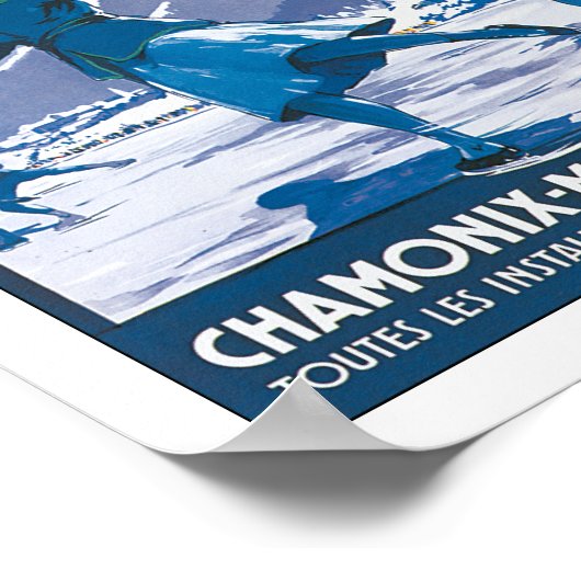 Chamonix-Mont Blanc Poster (Ecke)