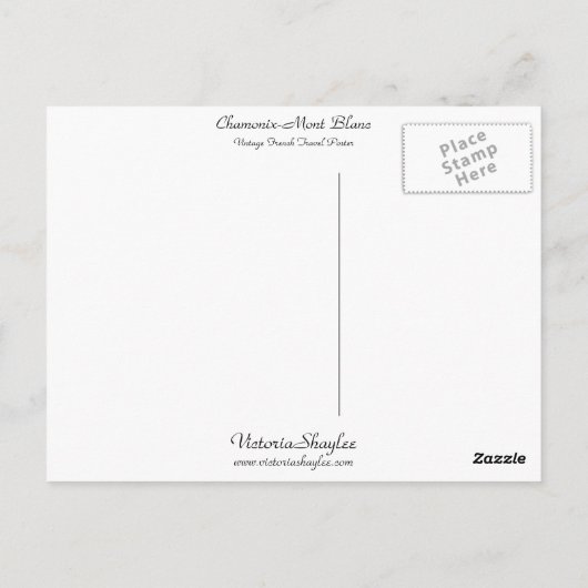 Chamonix-Mont Blanc Postkarte (Rückseite)