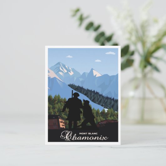 Chamonix, Mont Blanc, Postkarte (Stehend Vorderseite)