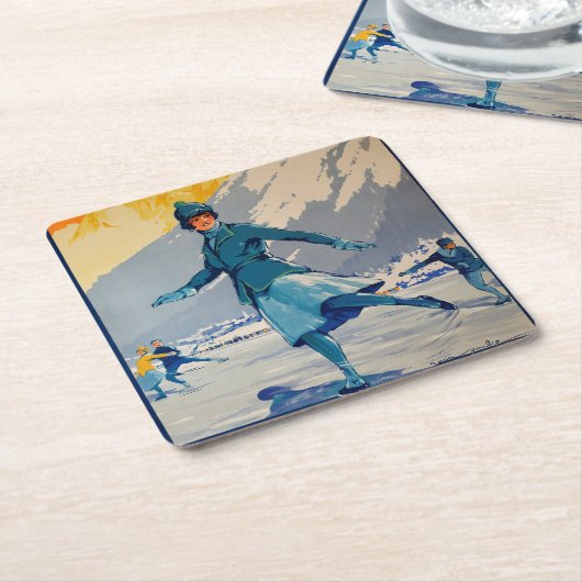 Chamonix - Mont Blanc Rechteckiger Pappuntersetzer (angewinkelt)