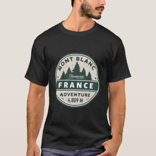 Chamonix Mont Blanc Resort Area auf Frankreich und T-Shirt
