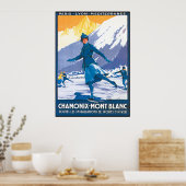 Chamonix Mont Blanc Skaten Poster (Küche)
