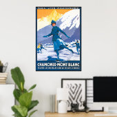 Chamonix Mont Blanc Skaten Poster (Heimbüro)