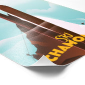 Chamonix-Mont-Blanc-Ski-Poster Fotodruck (Ecke)