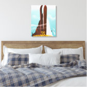 Chamonix-Mont-Blanc-Ski-Poster Leinwanddruck (Insitu (Schlafzimmer))