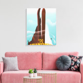 Chamonix-Mont-Blanc-Ski-Poster Leinwanddruck (Insitu (Wohnzimmer))