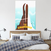 Chamonix-Mont-Blanc-Ski-Poster Leinwanddruck (Insitu (Schlafzimmer))