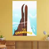 Chamonix-Mont-Blanc-Ski-Poster Leinwanddruck (Insitu (Wohnzimmer))