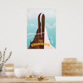Chamonix-Mont-Blanc-Ski-Poster Poster (Küche)
