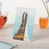 Chamonix-Mont-Blanc-Ski-Poster Sockelschild (In SItu)