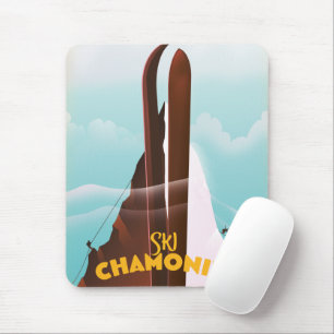 Chamonix-Mont-Blanc Skiposter Mousepad