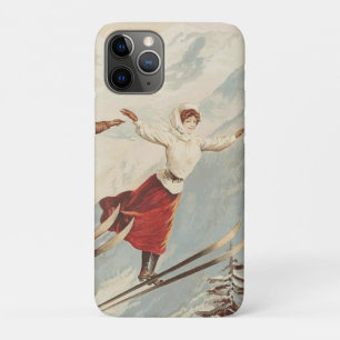 Chamonix Mont Blanc Vintage Französischer Skifahre Case-Mate iPhone Hülle