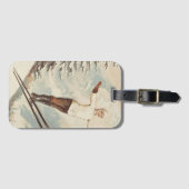 Chamonix Mont Blanc Vintage French Ski Gepäckanhänger (Vorderseite (Horizontal))