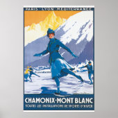 Chamonix Mont Blanc Vintage Travel Poster (Vorne)