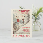 Chamonix Mont Blanc Vintages französisches Skipost (Stehend Vorderseite)