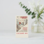 Chamonix Mont Blanc Vintages französisches Skipost Begleitkarte (Stehend Vorderseite)