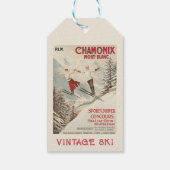 Chamonix Mont Blanc Vintages französisches Skipost Geschenkanhänger (Rückseite)