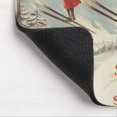 Chamonix Mont Blanc Vintages französisches Skipost Mousepad (Ecke)