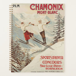Chamonix Mont Blanc Vintages französisches Skipost Planer