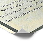 Chamonix Mont Blanc Vintages französisches Skipost Poster (Ecke)